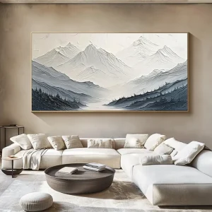 White Textured Minimalist Wall Art #WT133