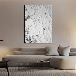 White Textured Minimalist Wall Art #WT149