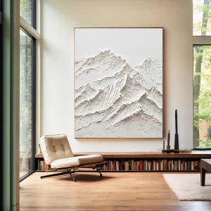 White Textured Minimalist Wall Art #WT036