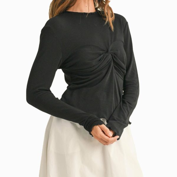 Fine Knit Ruched Top ZQ11