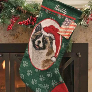 Akita Personalized Christmas Stocking