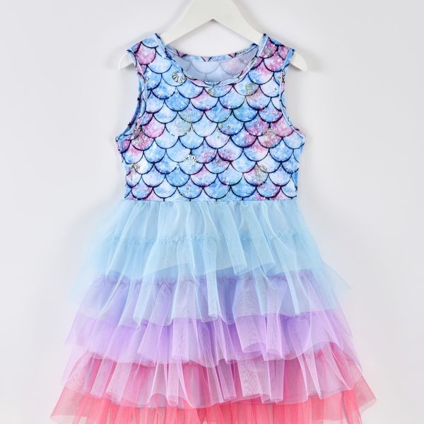 Girls Mermaid Dress, Princess Dress For Pageant Gown Birthday Evening Party Wedding Aged 3-7 Years Old